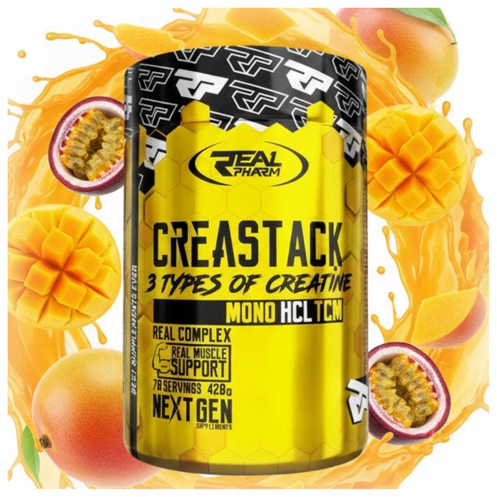 Real Pharm Crea Stack 420 g Mango Passion Fruit Creatine Mono Creatine TCM HCL