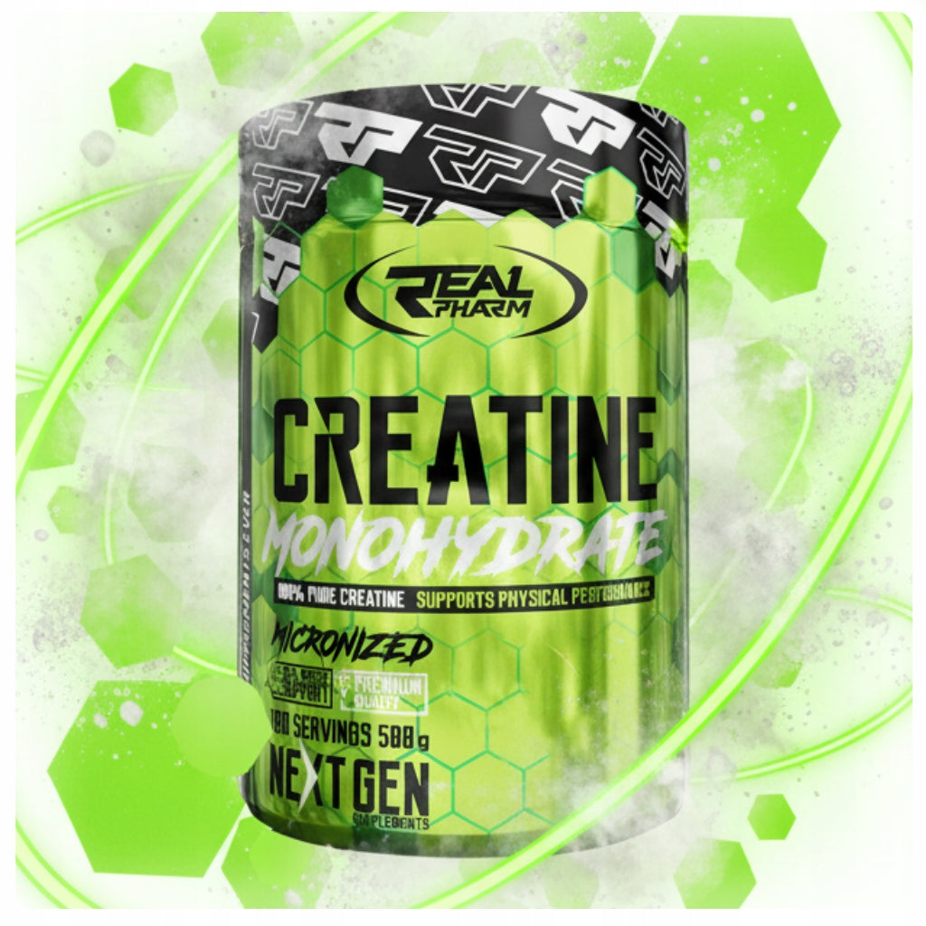 Real Pharm Creatine Monohydrate 500 g Pure Unflavored Creatine with Taurine