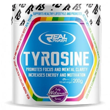 Real Pharm Tyrosine Exotic 200g L-TYROSINE Amino acid Dopamine Noradrenaline Expiration date not specified