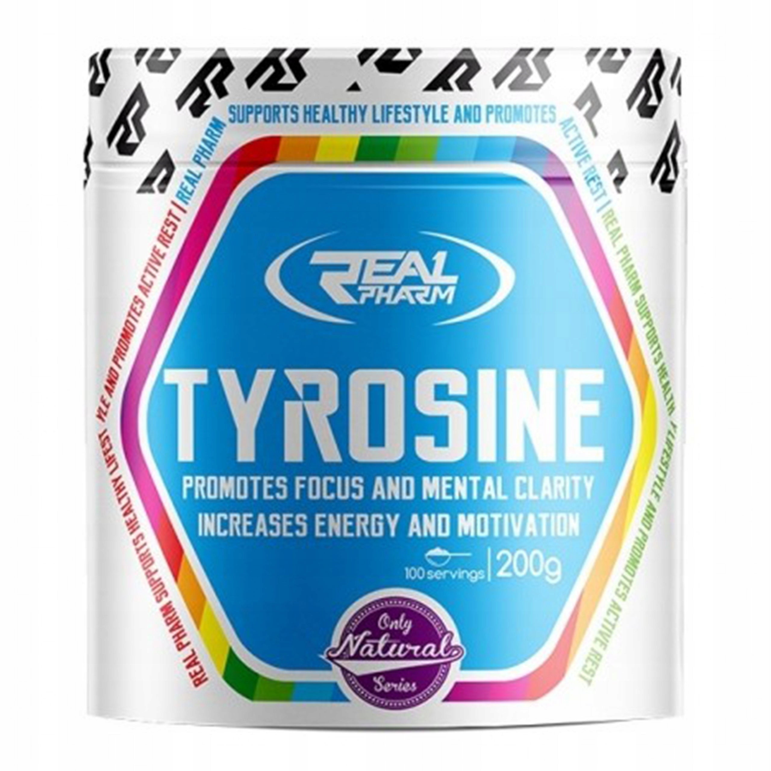 Real Pharm Tyrosine Exotic 200g L-TYROSINE Amino acid Dopamine Noradrenaline