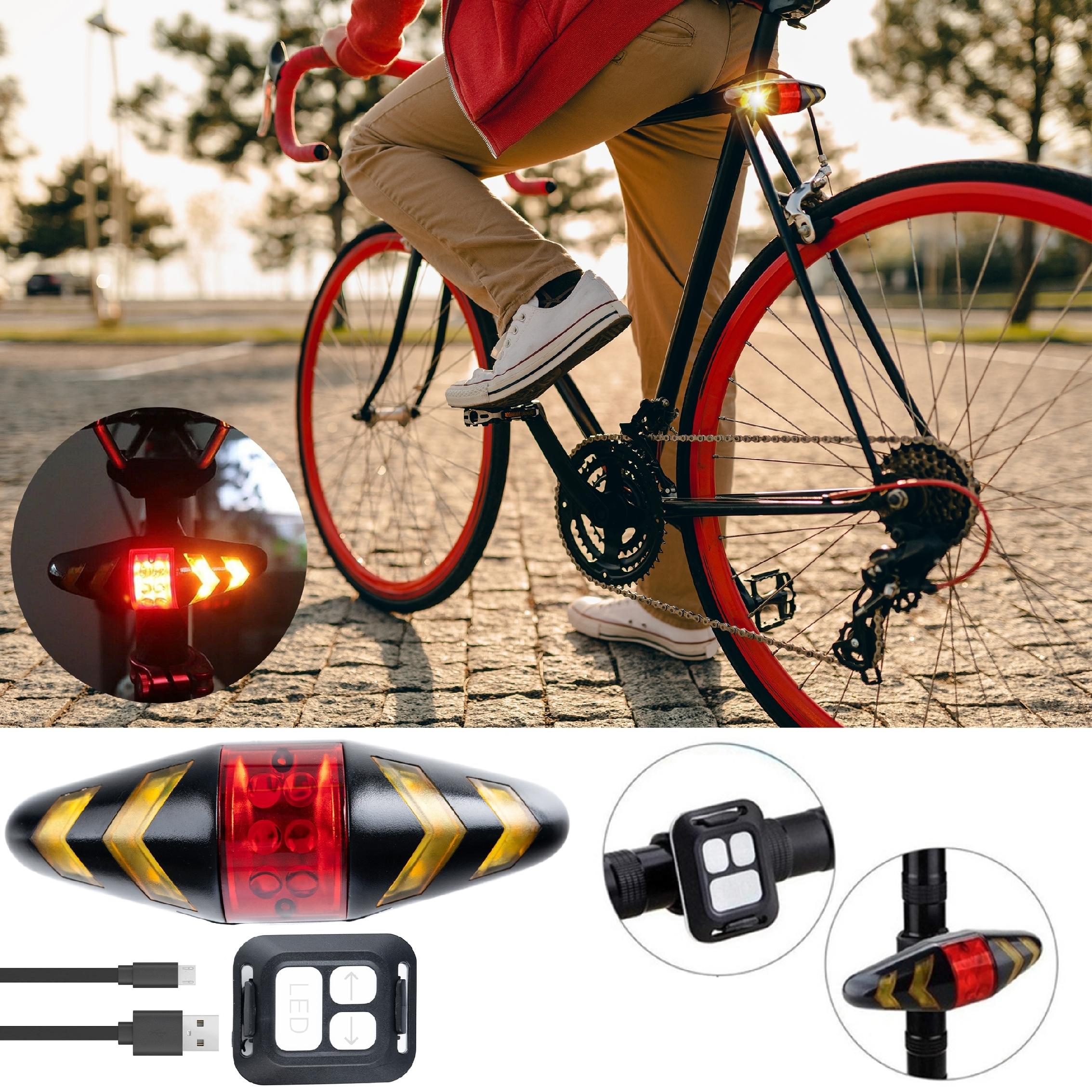 Rear Bicycle Led Light For Bicycle Rear Indicators Remote Controlled Packaging status original