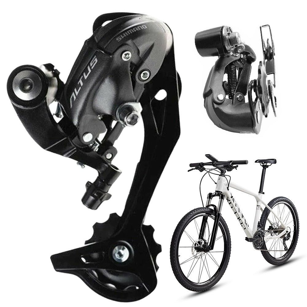 Rear Bicycle Shifter 9/24 Rows With Chain Noise Reduction Wheels