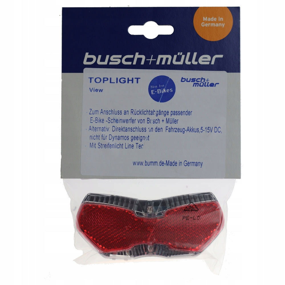 Rear Bike Light Busch + Müller Toplight View Red LED E-Bike Manufacturer code 321ASDC-02