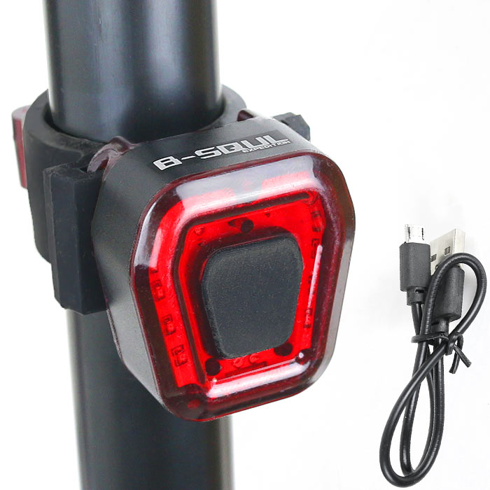 Rear Bike Light, Rear USB - LED - 100lm - IPX4 Waterproof