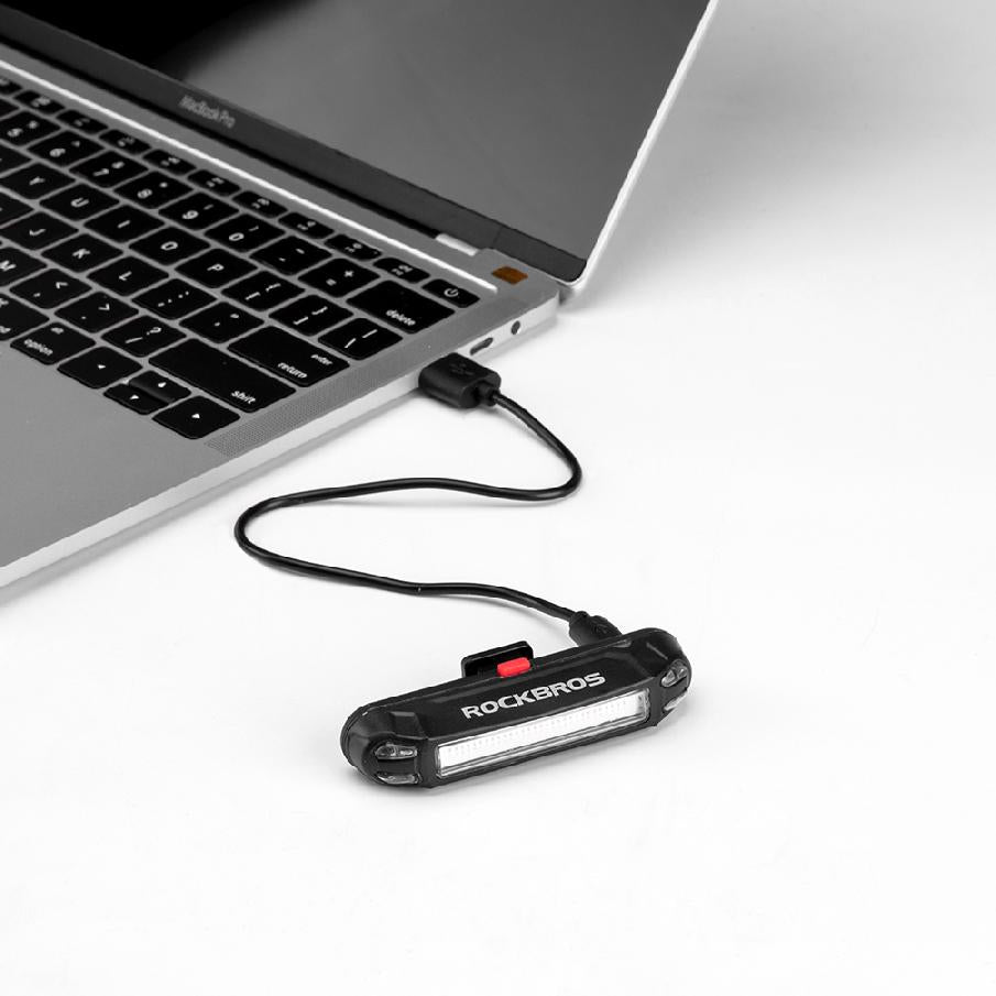 Rear bicycle light Rockbros + micro USB cable - USB-A Light source LED