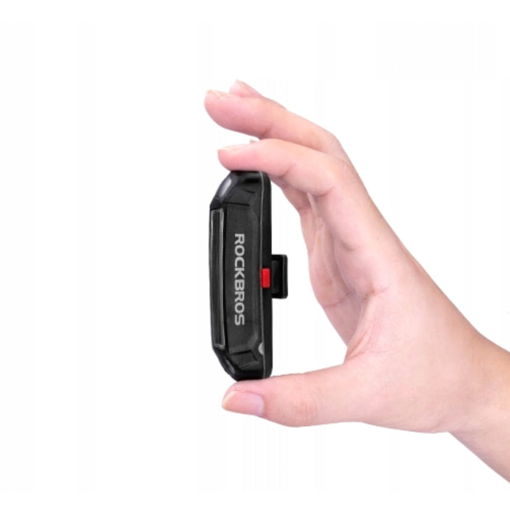 Rear bicycle light Rockbros + micro USB cable - USB-A Power supply USB