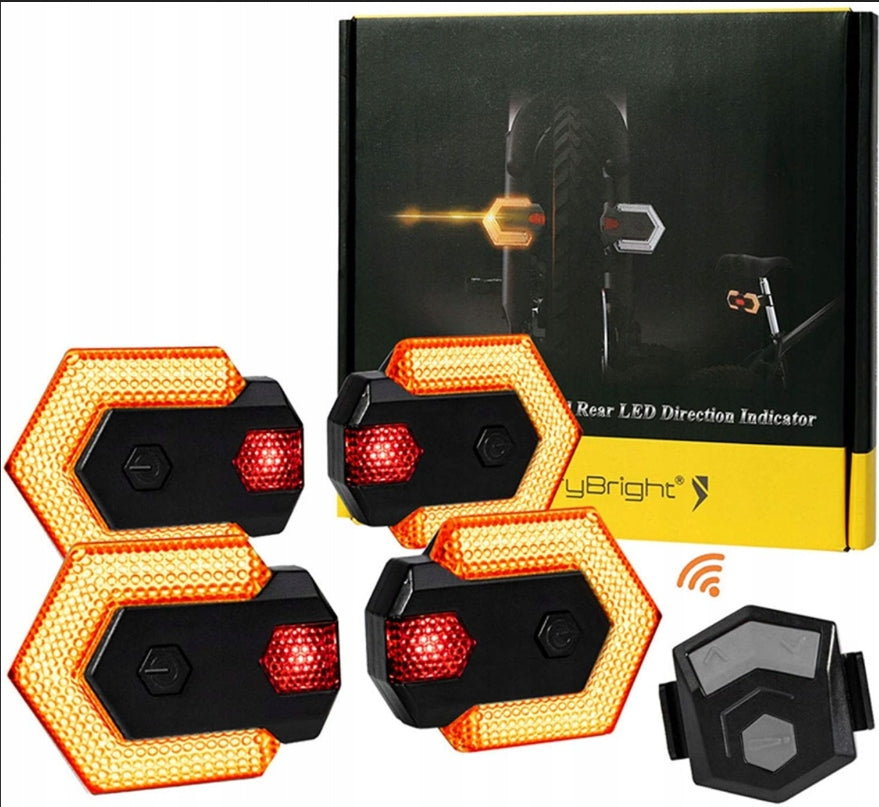 Rear front bicycle turn signal light 4pcs.