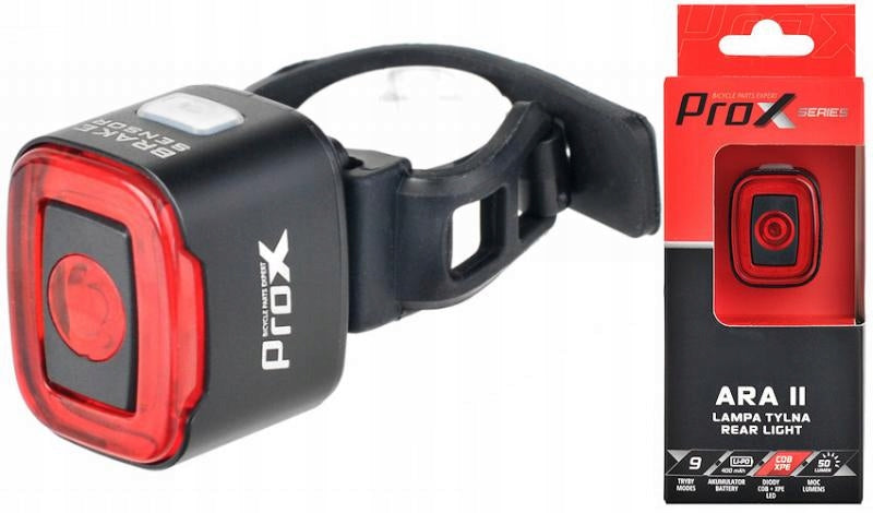 Rear lamp Prox Ara II COB-XPE LED 50lm USB Brake