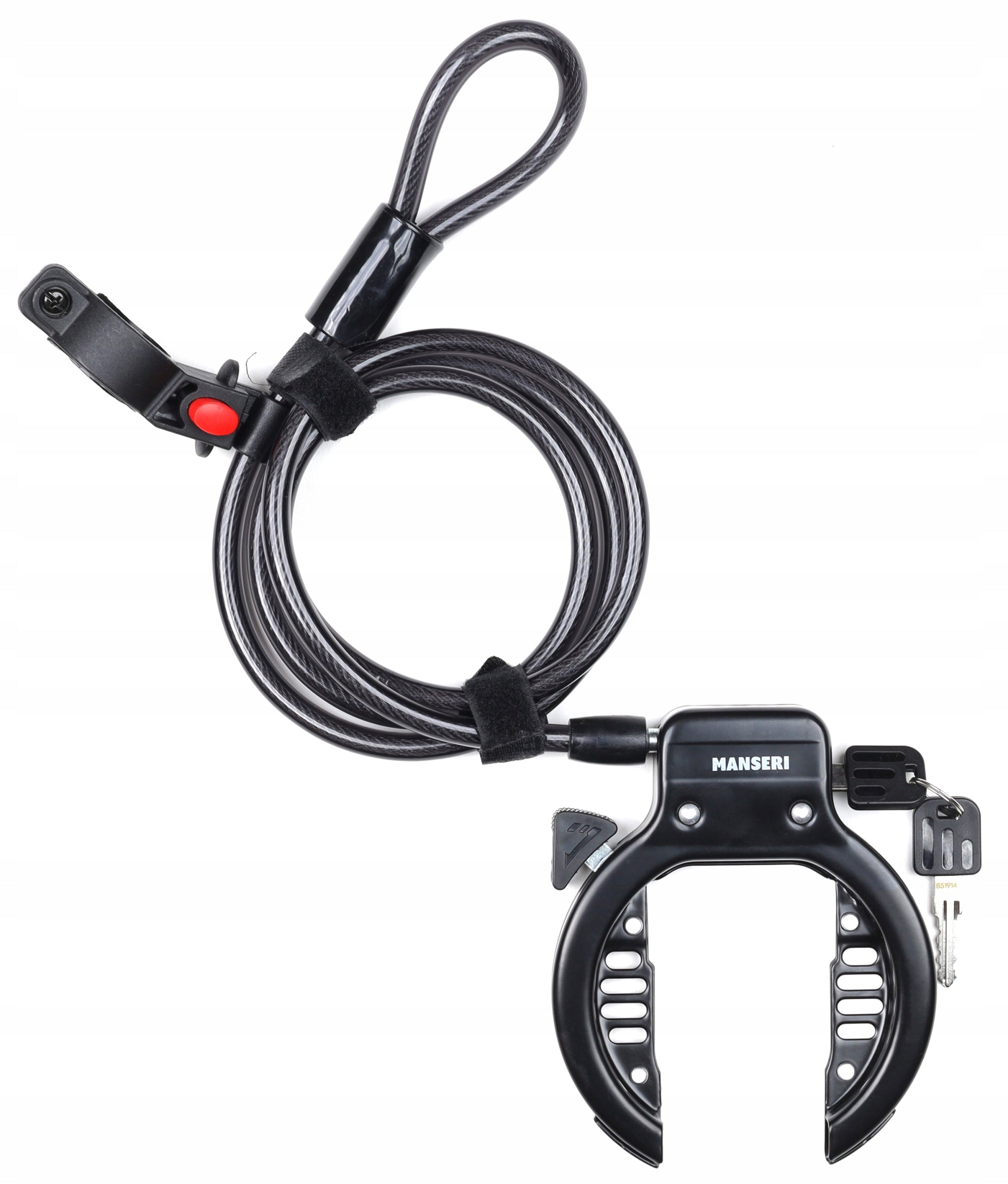 Rear wheel lock FL-805A + cable 10x1500 mm Kind wheel lock