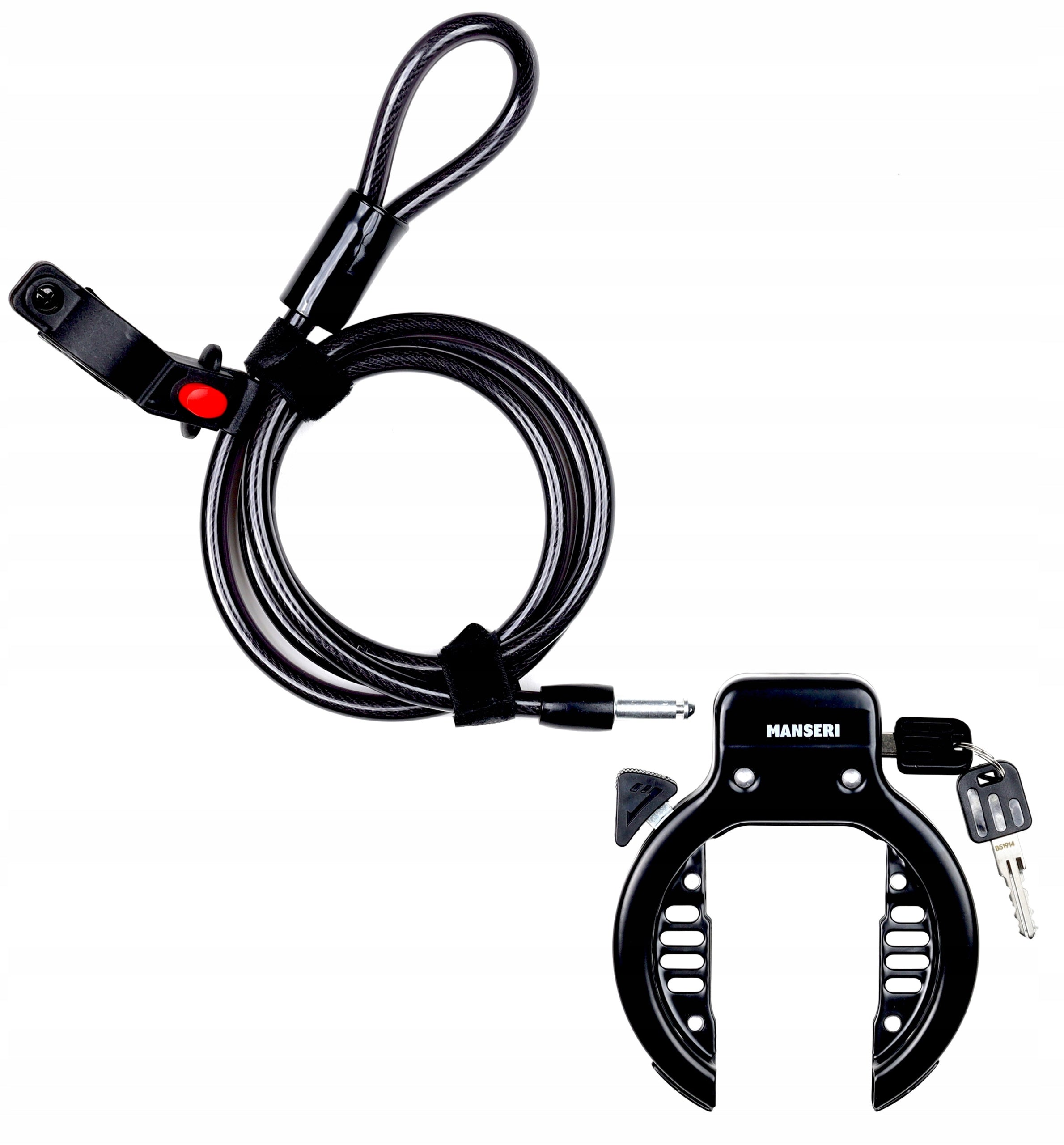 Rear wheel lock FL-805A + cable 10x1500 mm