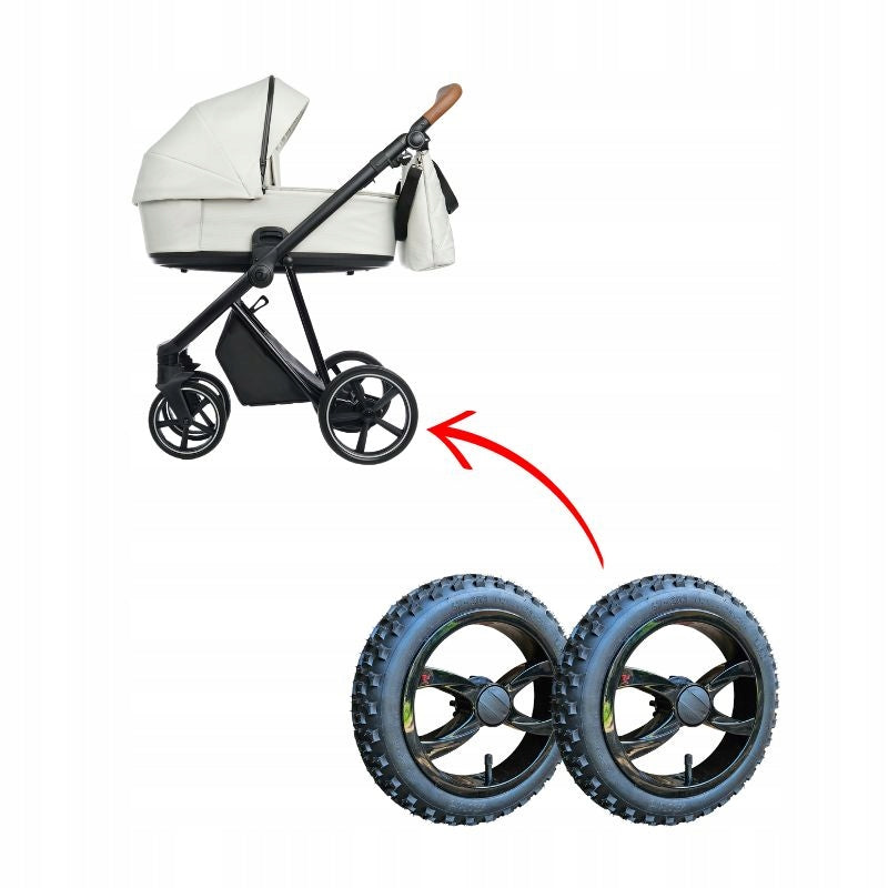 Rear wheels 12" off-road pumped for trolley ROAN IVI 1.0 and 2.0 RAPID - 2pcs Packaging status original