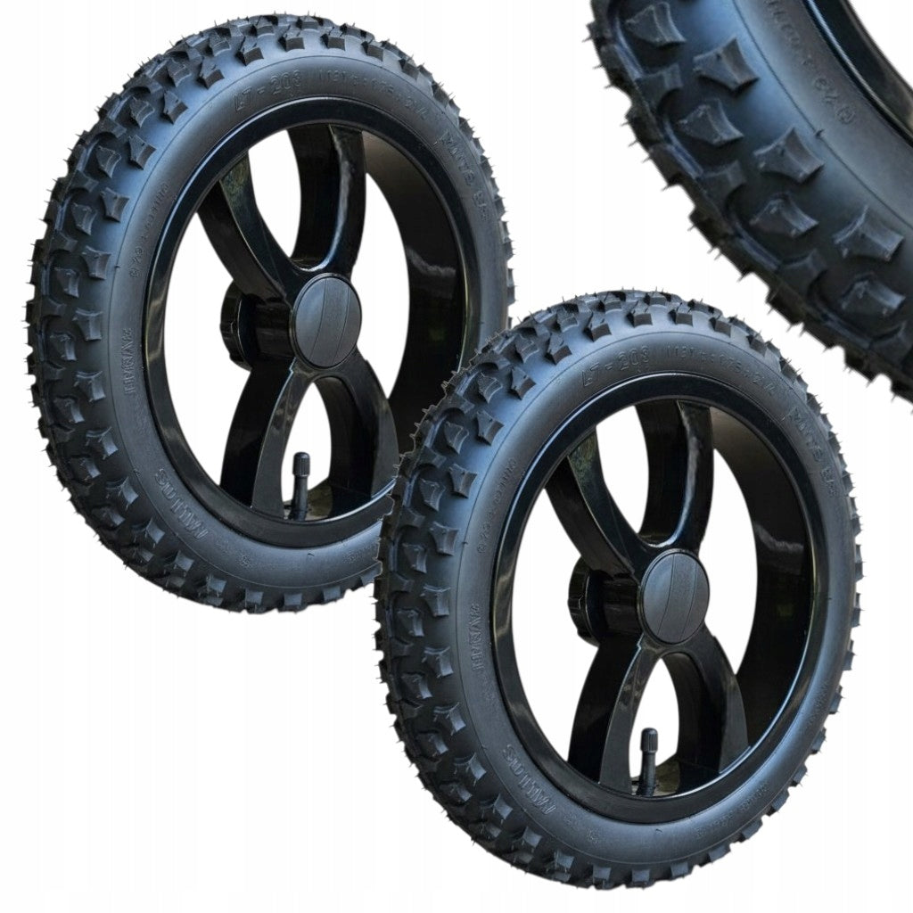 Rear wheels 12" off-road pumped for trolley ROAN IVI 1.0 and 2.0 RAPID - 2pcs