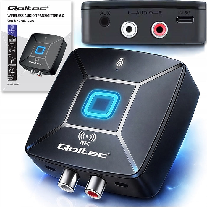 Receiver Audio Transmitter NFC RCA AUX HiFi Home Car Bluetooth 6.0 Microphone