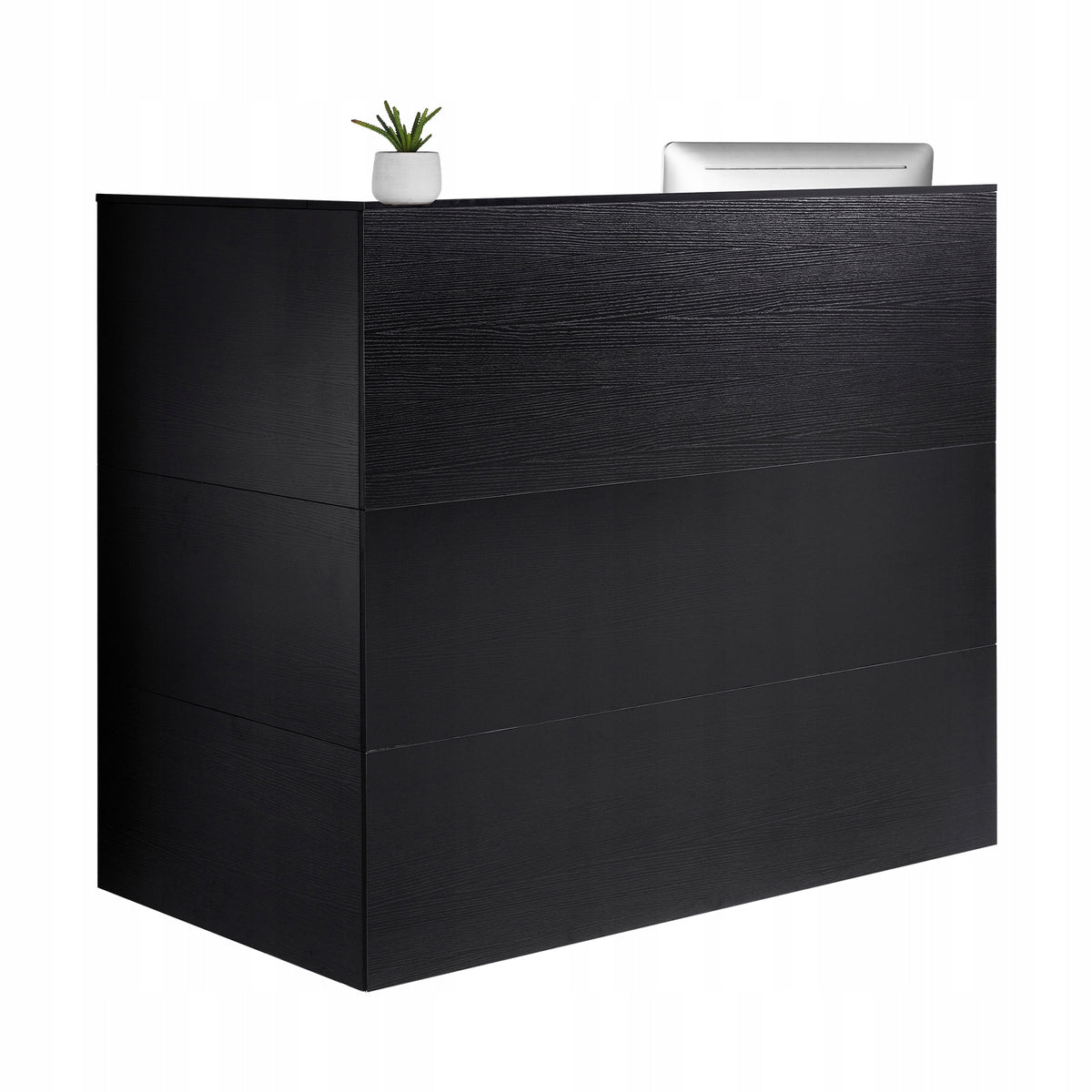 Reception Desk 140x80x120CM Reception Counter With Storage Cabinet