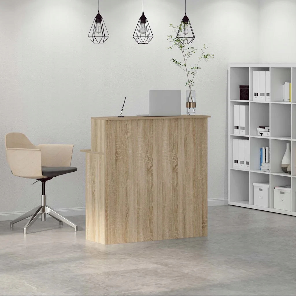 Reception desk Sonoma Oak 100x50x103,5 cm Structural wood Brand VidaXL