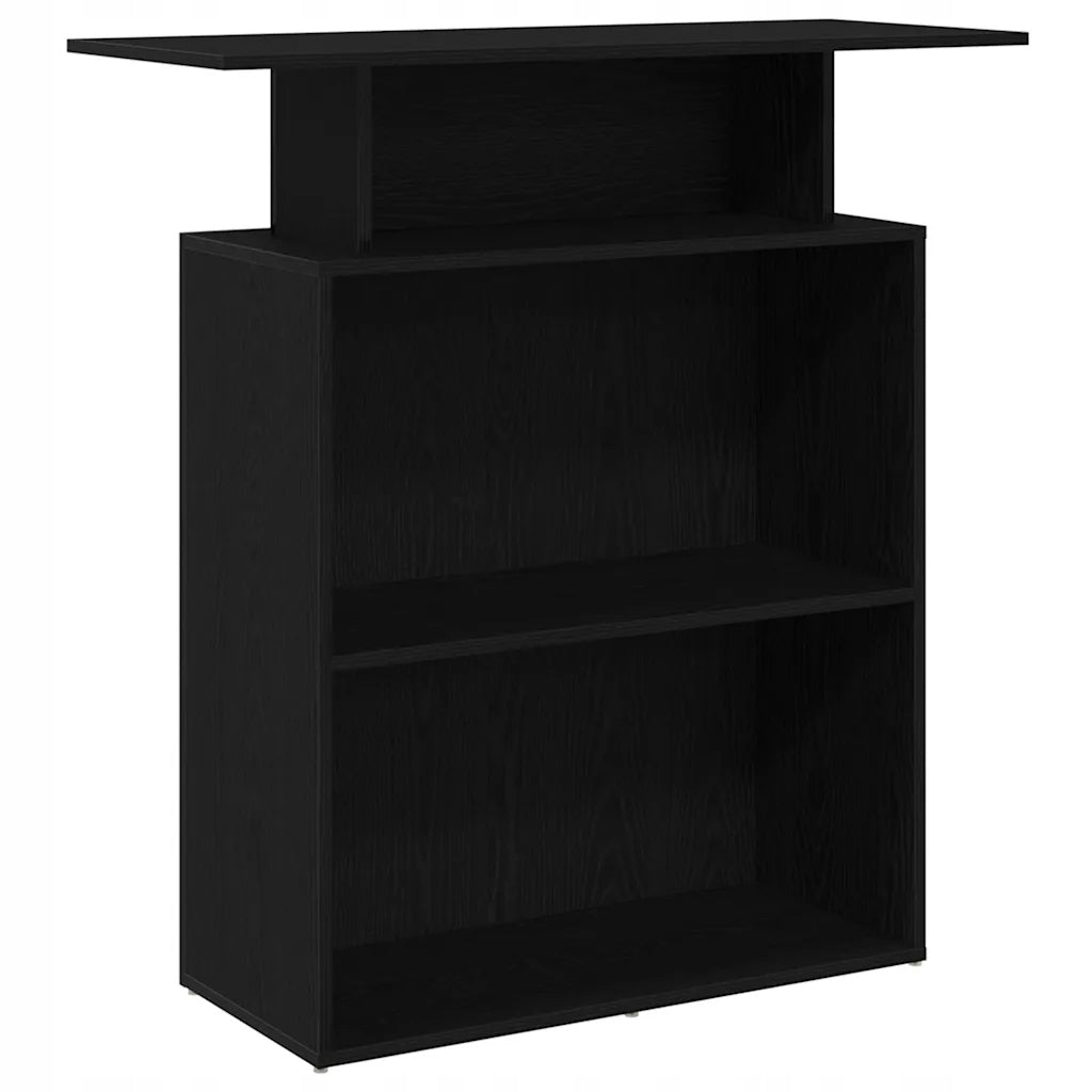 Reception desk black 100x40x104 cm Construction wood