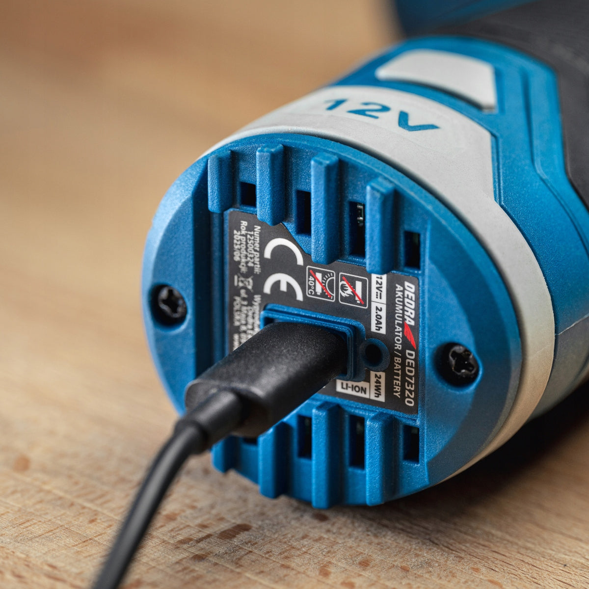 Rechargeable Li-Ion battery DEDRA MAUS 2.0Ah 12V without memory effect Series DEDRA MAUS12