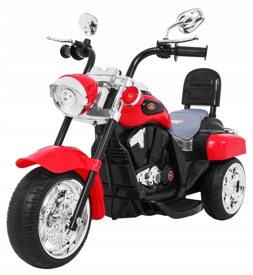 Rechargeable Motorcycle for Kids Chopper NightBike Red