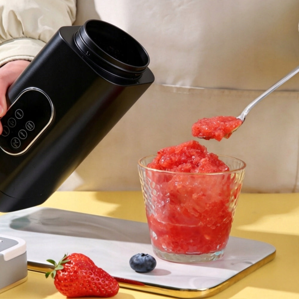 Rechargeable Portable Blender Self-Cleaning Function, Safe Black Model HS-880