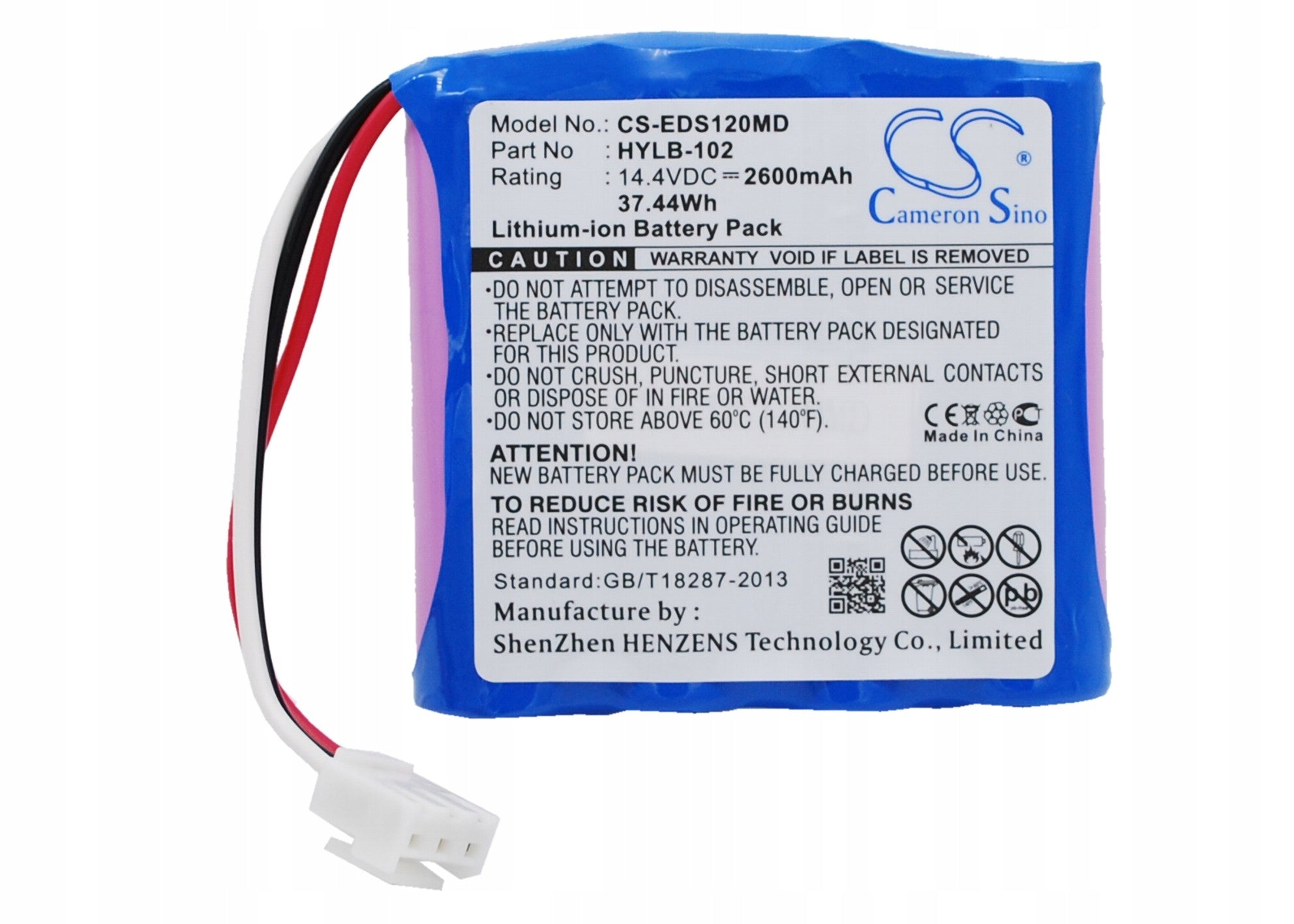 Rechargeable battery Mindray DECG-03A SE-601A 2600mAh