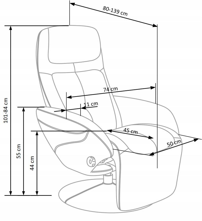Reclining armchair OPTIMA 2 c. ash EAN (GTIN) 5906072017937