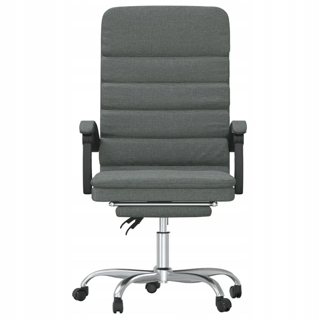 Reclining massage chair, dark grey, fabric upholstered Brand no brand
