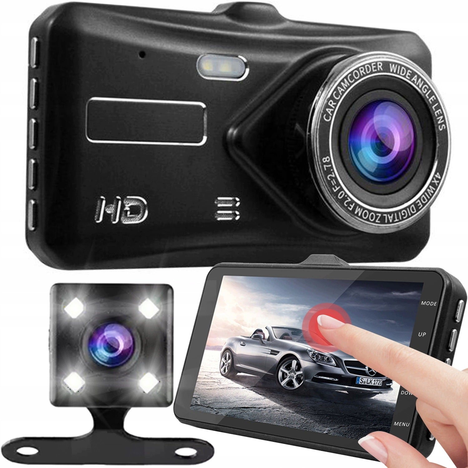 Recorder Camera for Car Dash Cam with 170° Wide Angle Night Vision