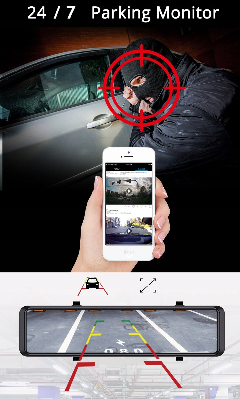 Recorder Mirror Station Android LTE SIM 4G GPS Navigation CarPlay Camera Manufacturer code HA303J