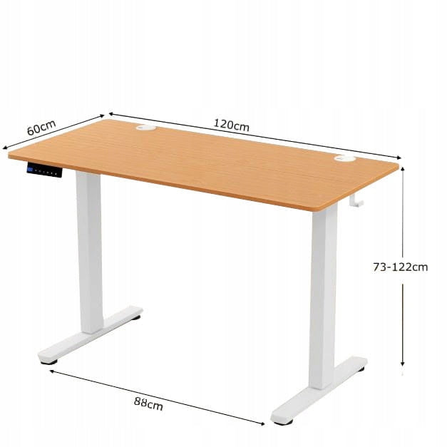 Rectangular desk 120 x 60 x 73 cm shades of brown Brand Costway