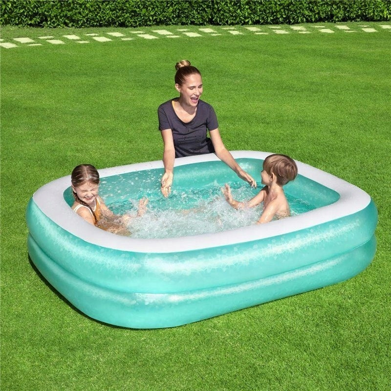 Rectangular family inflatable pool 262x175x51 LARGE inflatable for children Brand Carruzzo