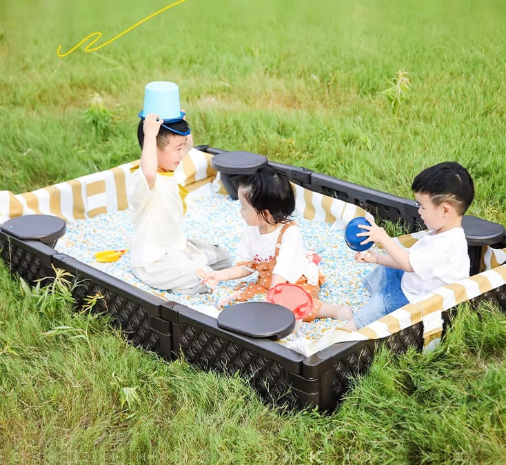 Rectangular plastic sandbox for children for garden EAN (GTIN) 5905873319486