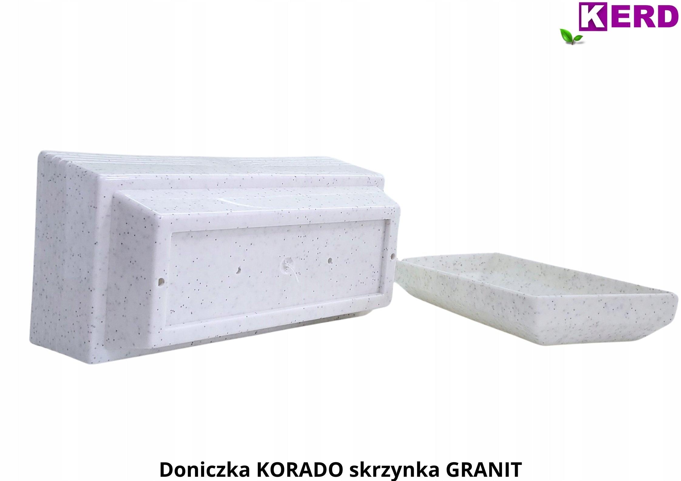 Rectangular pot BOX with stand GRANIT 22 x 11 KORADO plastic Manufacturer code KORADO22/GRANIT