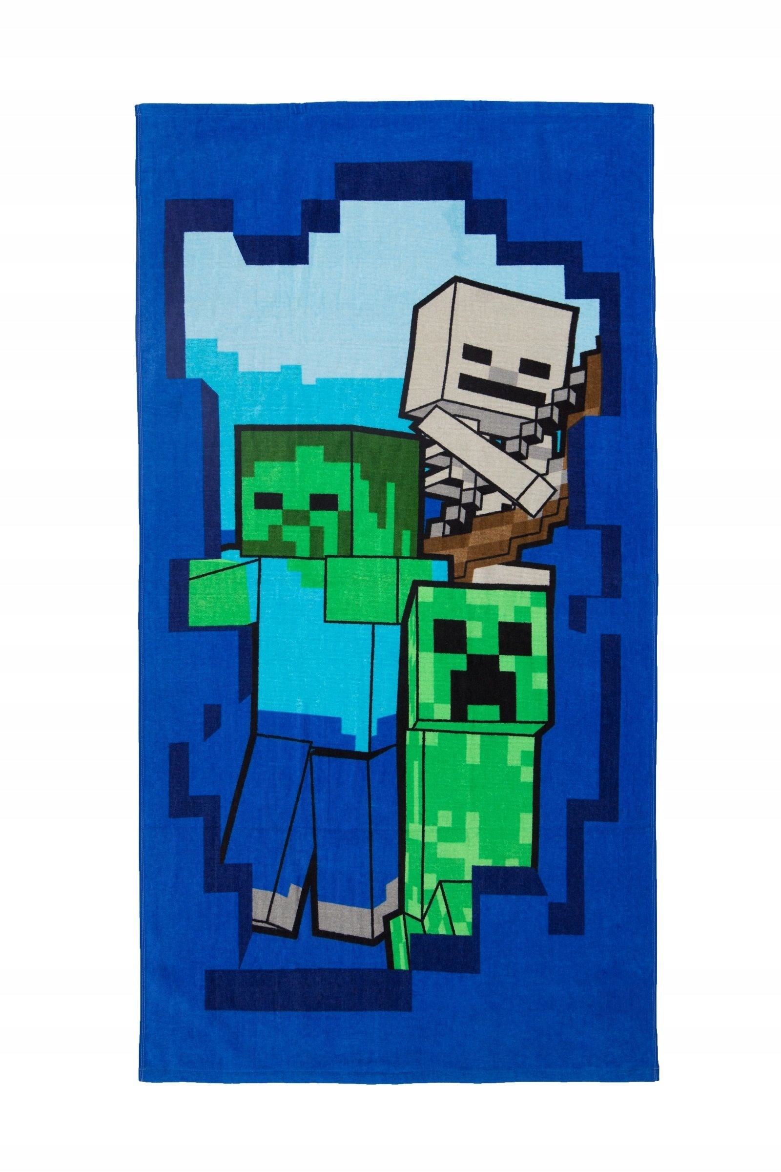 Minecraft Beware vonios rankšluostis, 70 x 140 cm