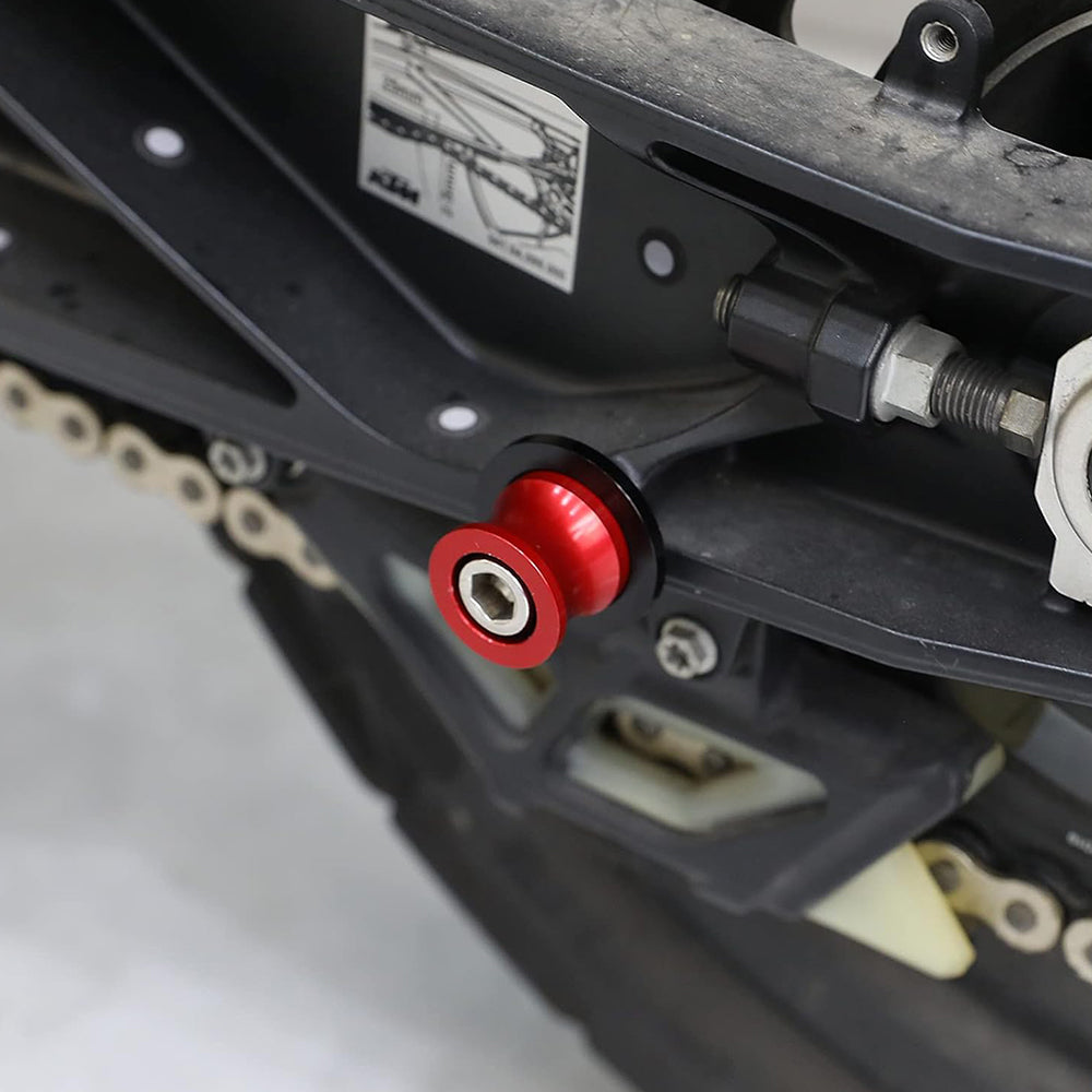 Red M8 Motorcycle Sliders Control Arm Rollers for Motorcycle Lifting Manufacturer code 5MOTO5379-RED