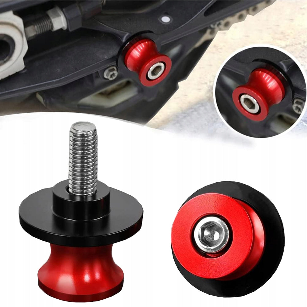 Red M8 Motorcycle Sliders Control Arm Rollers for Motorcycle Lifting