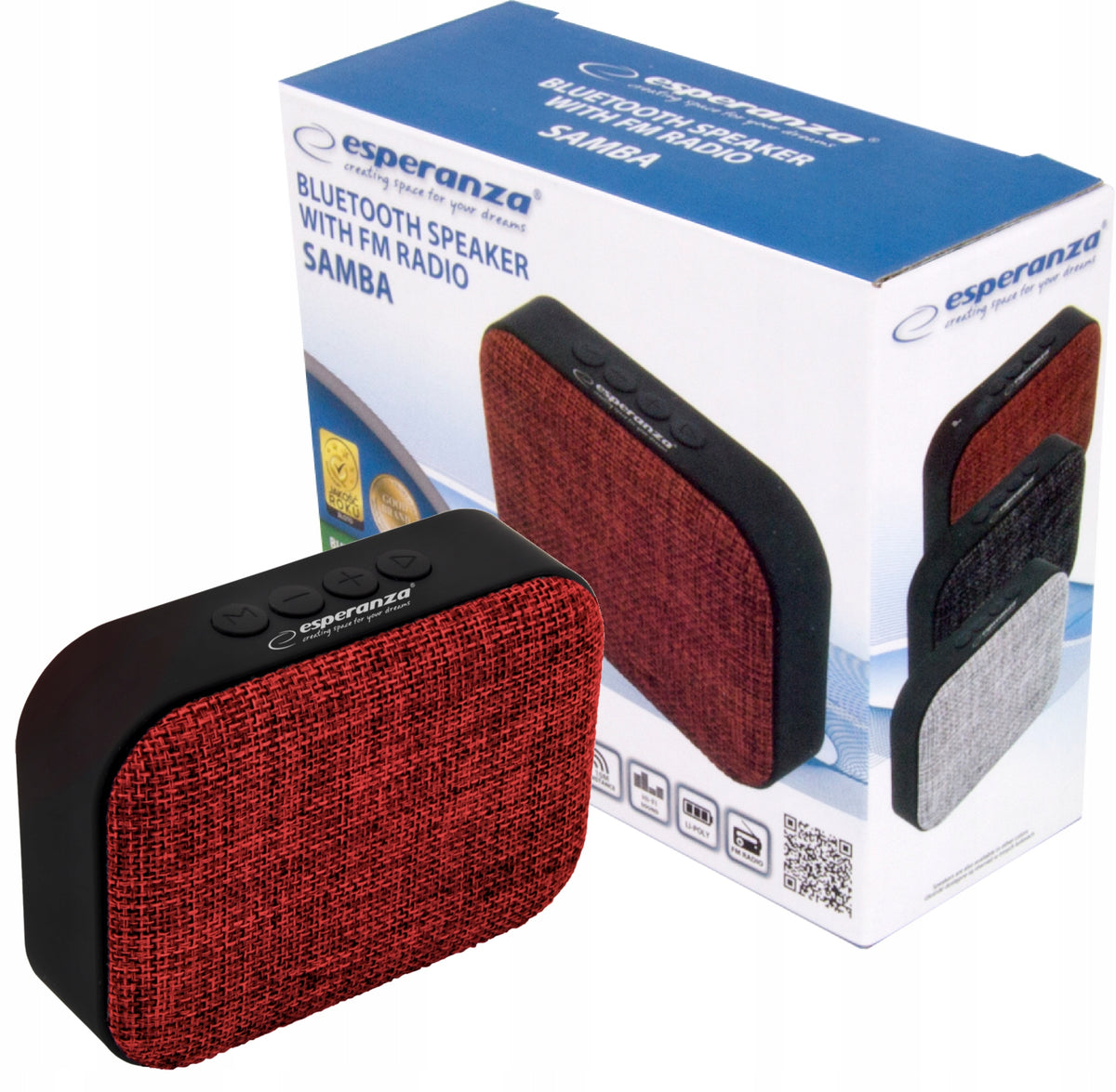 Red USB portable bluetooth speaker