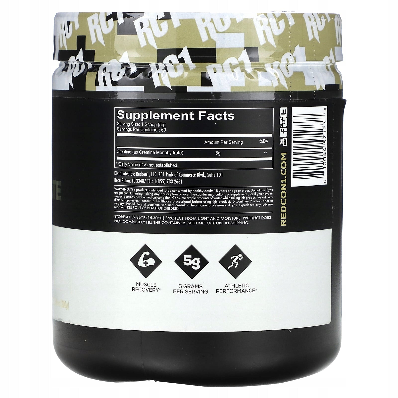 Redcon1, Creatine monohydrate, 300 g Expiration date at least 3 months from the date of purchase