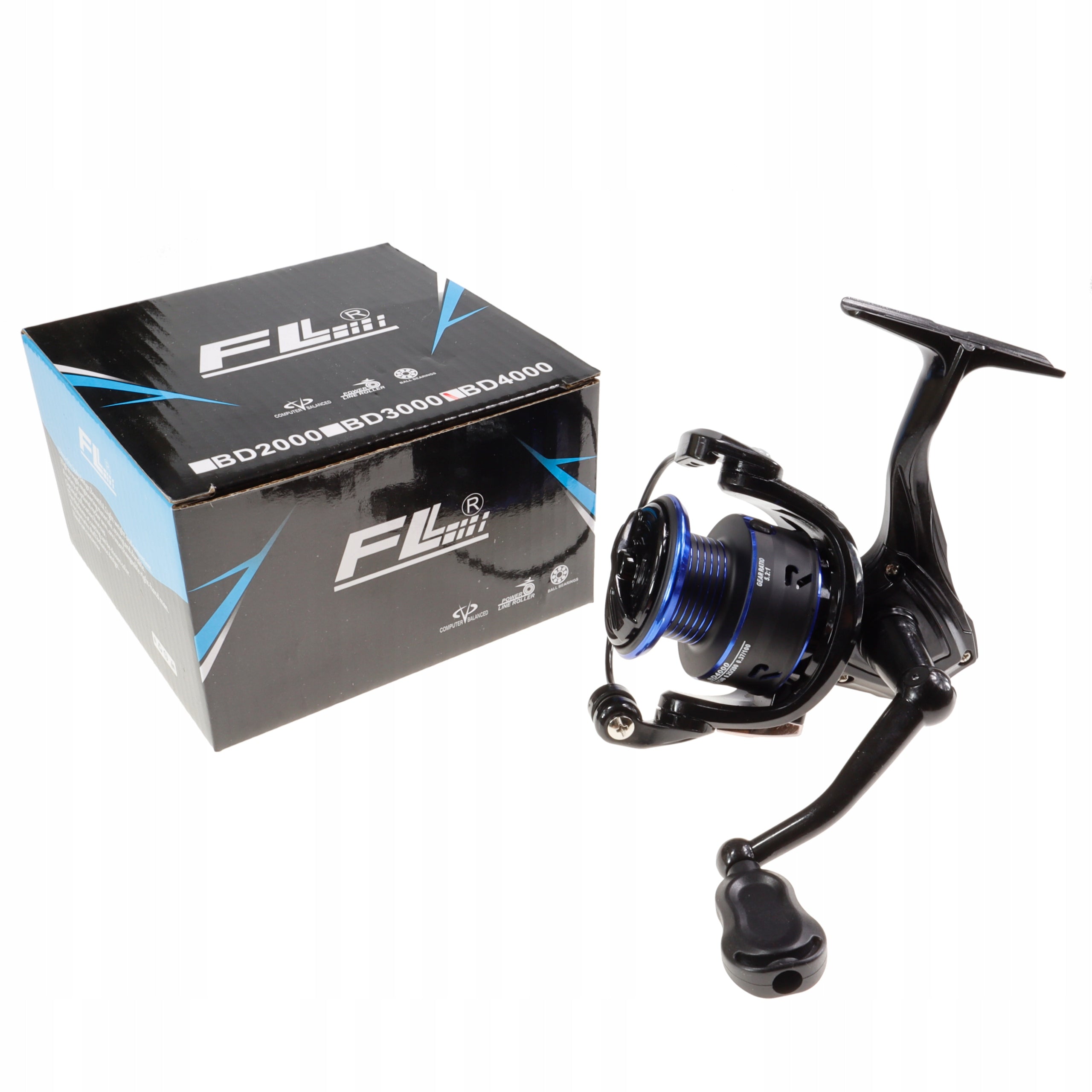 Reel FL BD 3000 Aluminum Spool Front Brake Float Spin 5.2:1 Model picker grunt uniwersalny lekki niebieski