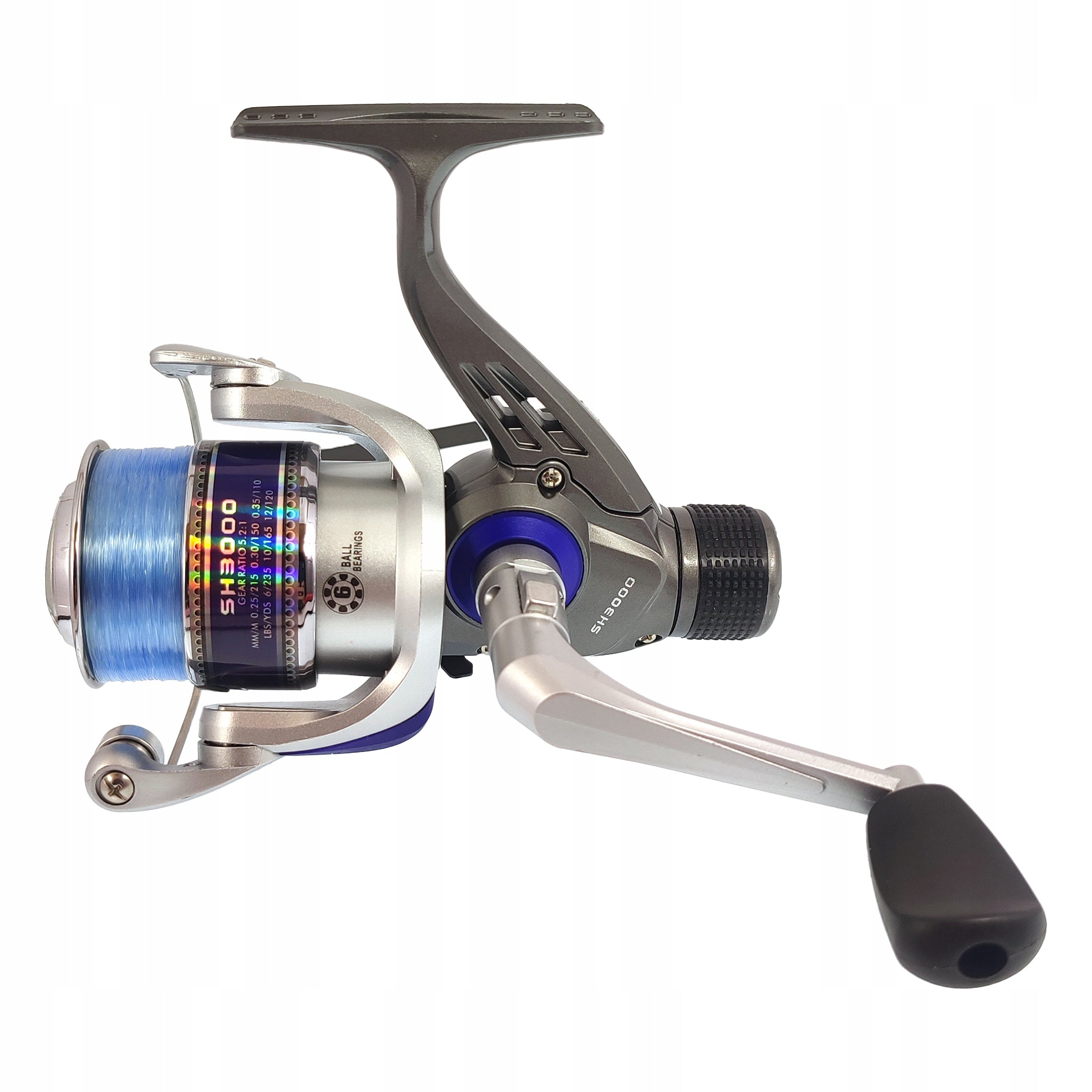 Reel SH3000 5.2:1 with Line 6 Bearings Rear Brake Miracle Fish Brand Miracle Fish