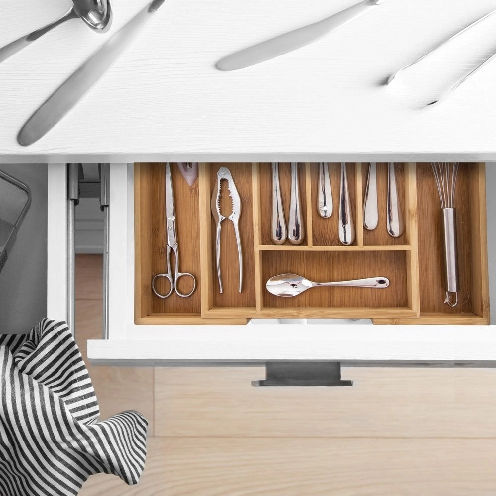 Refill for Cutlery for Drawer ORION Bamboo Extendable 26-40 cm Product height 4.5 cm