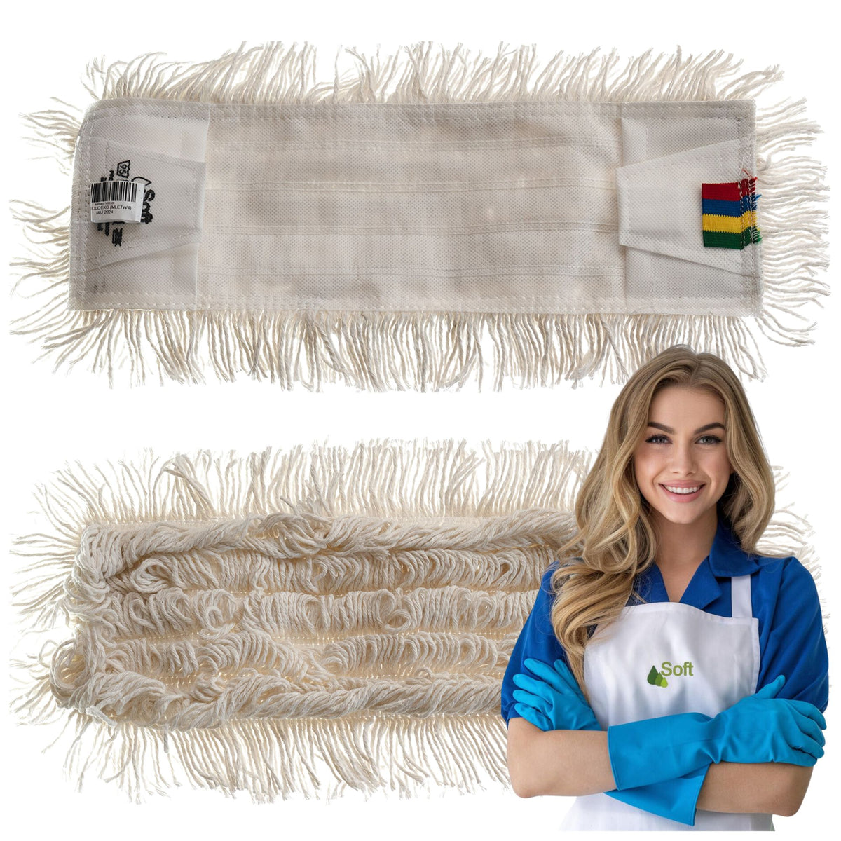 Refill for Flat Mop SOFT Two-system Eko 40cm For School Office Home Packaging status original