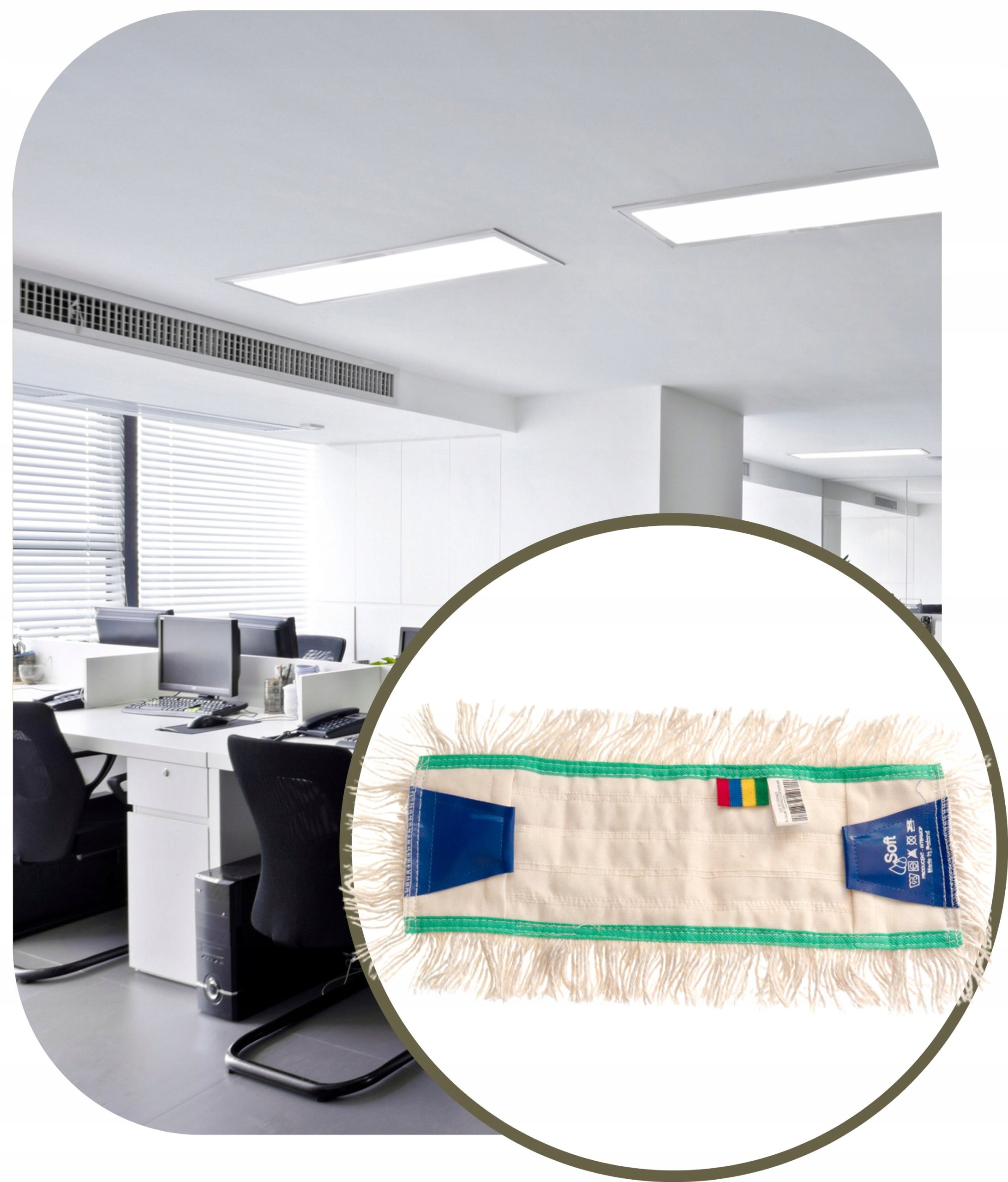 Refill for Flat Mop Soft Two-system Pocket Laundry up to 95°C 40cm Packaging status original