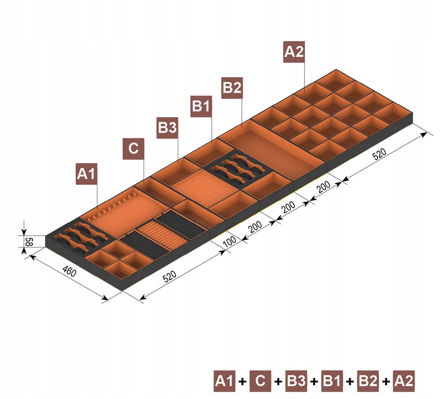 Refill for wardrobe drawers organizer A1 CRUISE for jewelry straps watches Manufacturer code BN/4