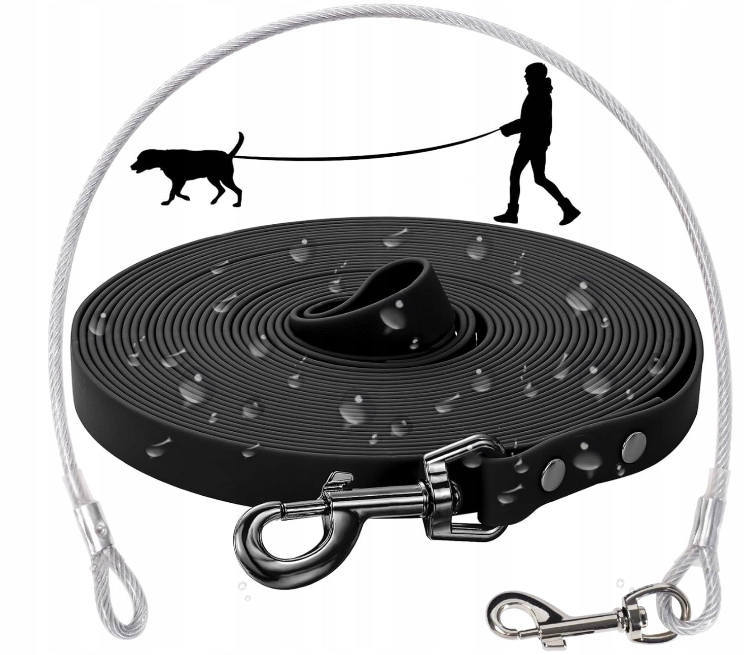 Reflective Dog Leash, Waterproof, Glowing 5 m. Very Strong 20 mm. Brand MyPetShop