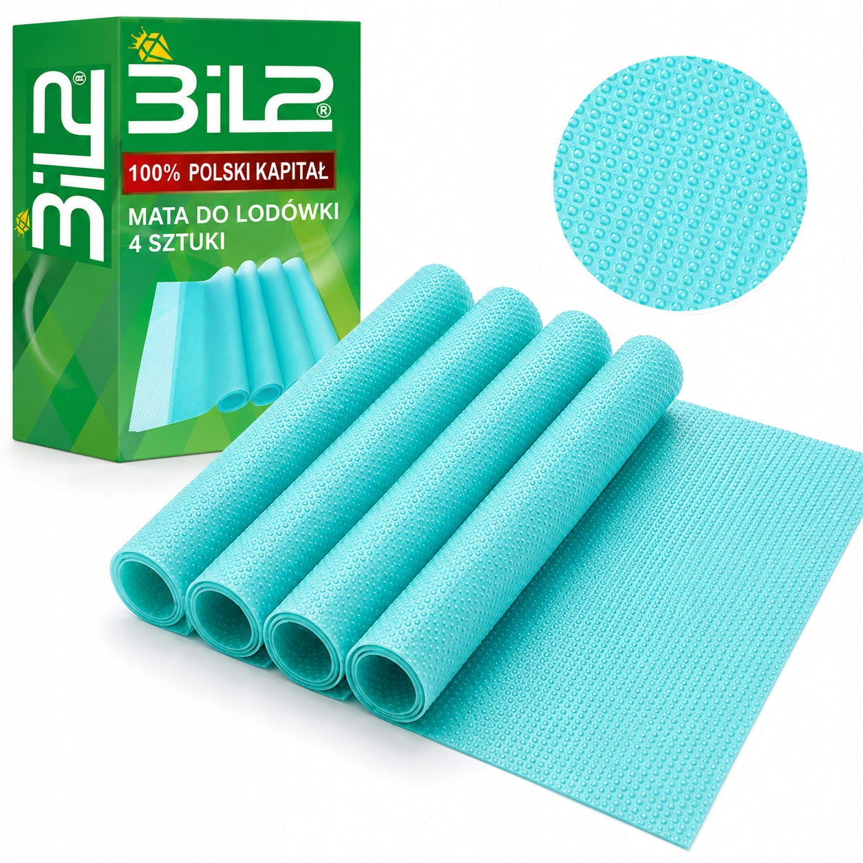 Refrigerator Mat Protective Antibacterial Mold for Shelves 4 Pcs BiL2