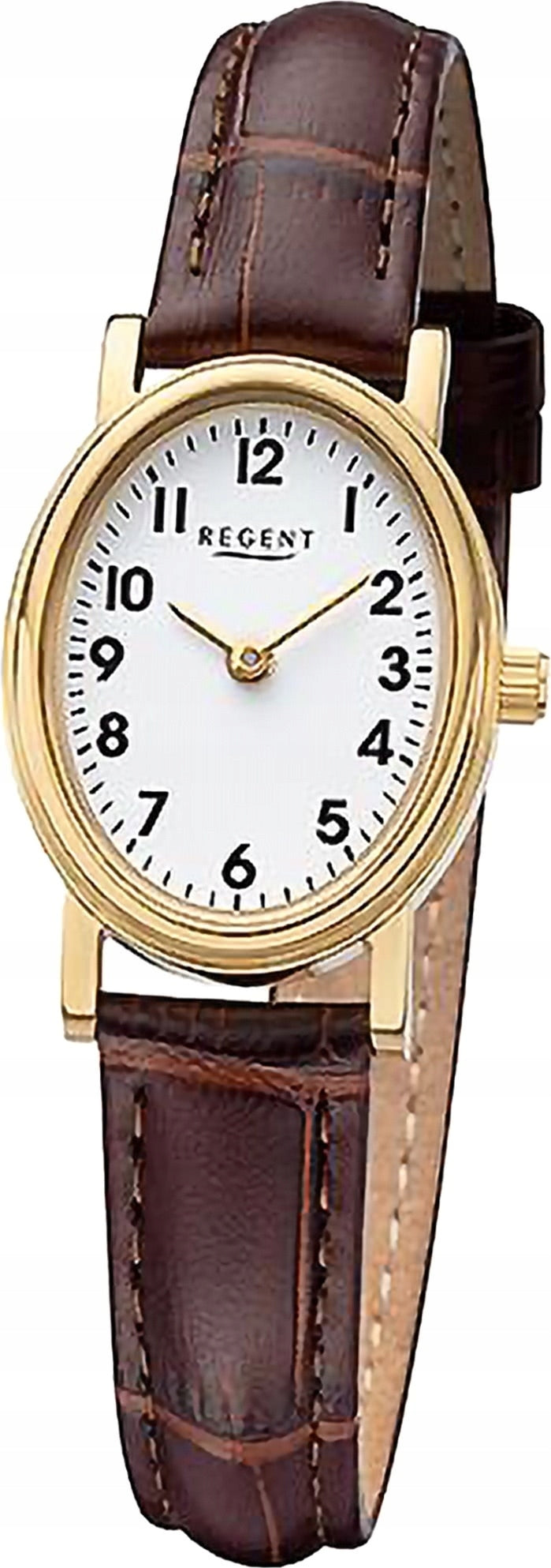 Regent Ladies Wristwatch Analogue Leather Strap Brown URF1306