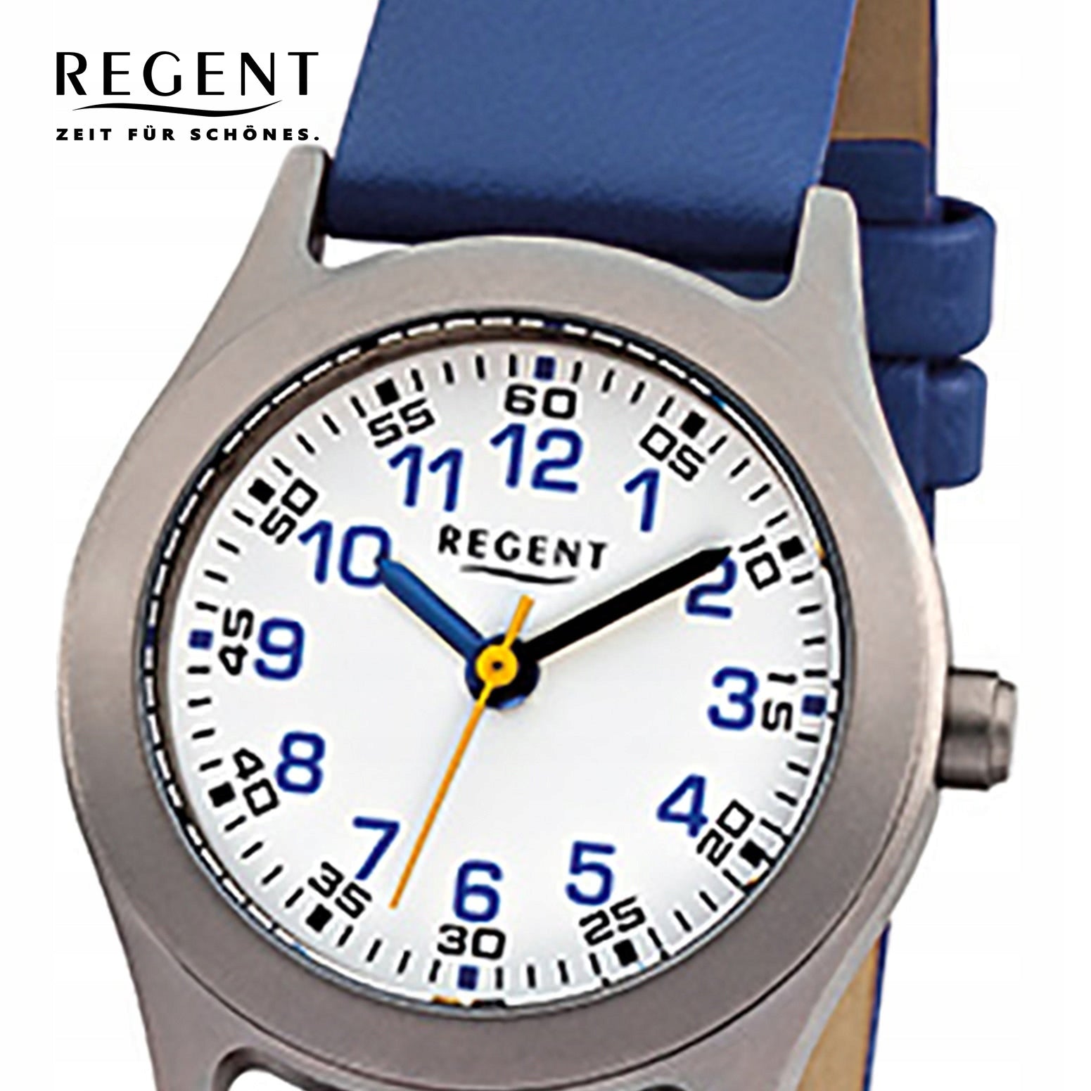 Regent Leather Childrens Watch Quartz Watch Bracelet Blue URF947 Brand Regent
