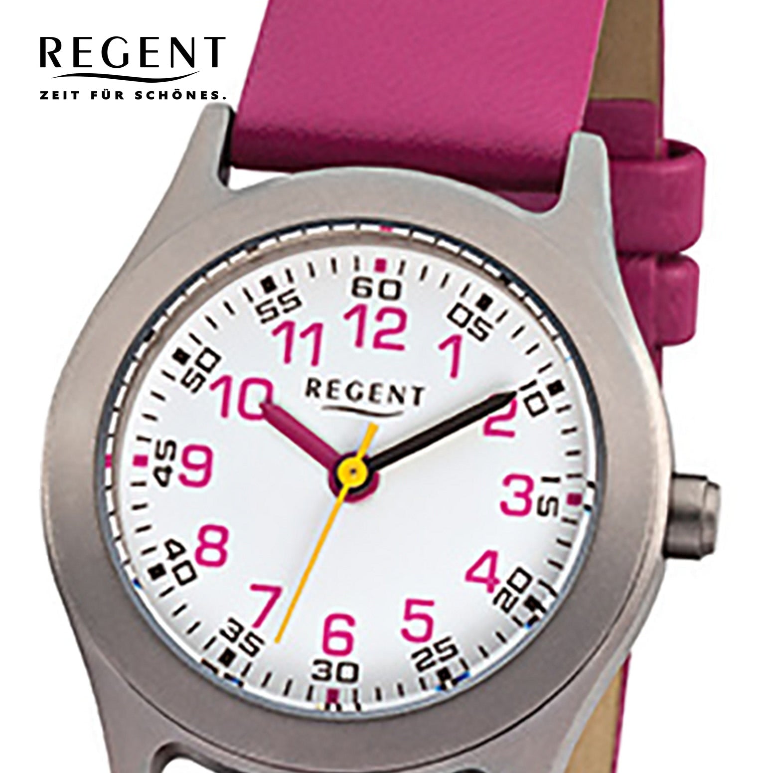 Regent Leather Childrens Watch Quartz Watch Bracelet pink URF946 Brand Regent
