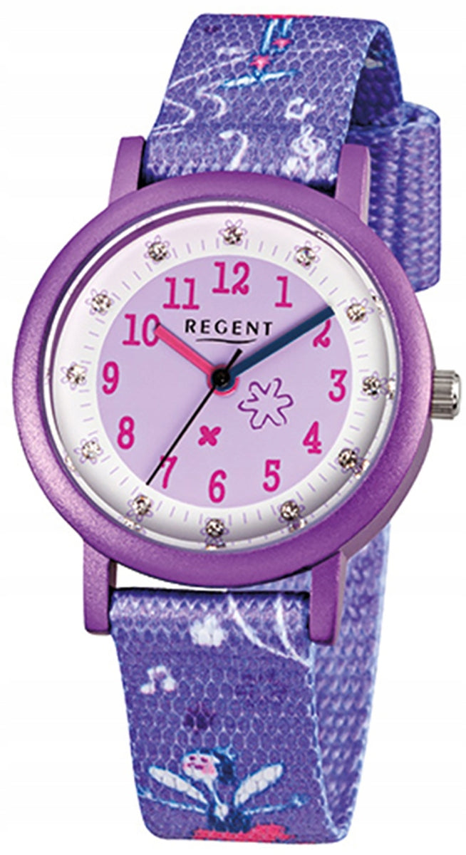 Regent Textile Childrens Watch Quartz Watch Bracelet purple URF486