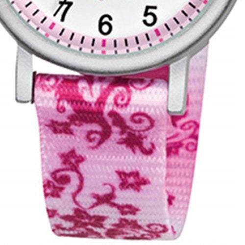 Regent textile childrens watch quartz watch bracelet pink white URF727 Gender woman